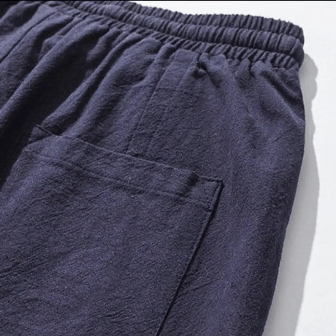 Kenji | Men’s Premium Cotton Blend Drop-Crotch Trousers-Omni Prime Goods