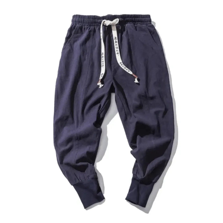 Kenji | Men’s Premium Cotton Blend Drop-Crotch Trousers