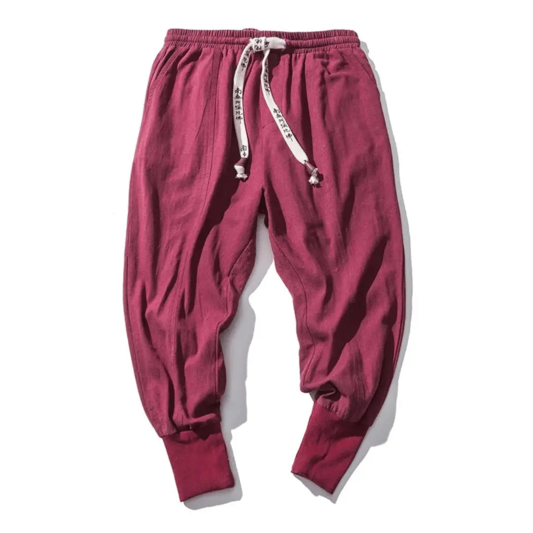 Kenji | Men’s Premium Cotton Blend Drop-Crotch Trousers