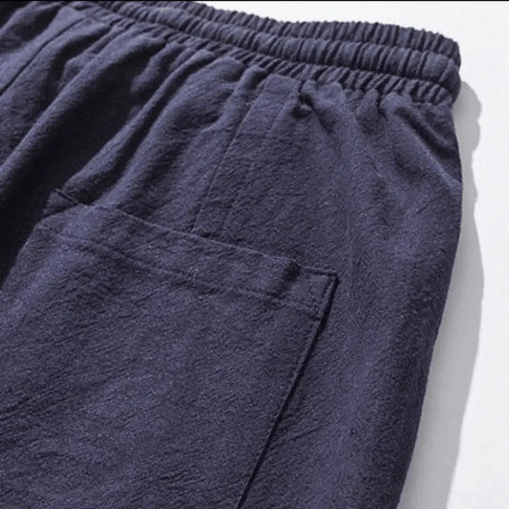Kenji | Men’s Premium Cotton Blend Drop-Crotch Trousers