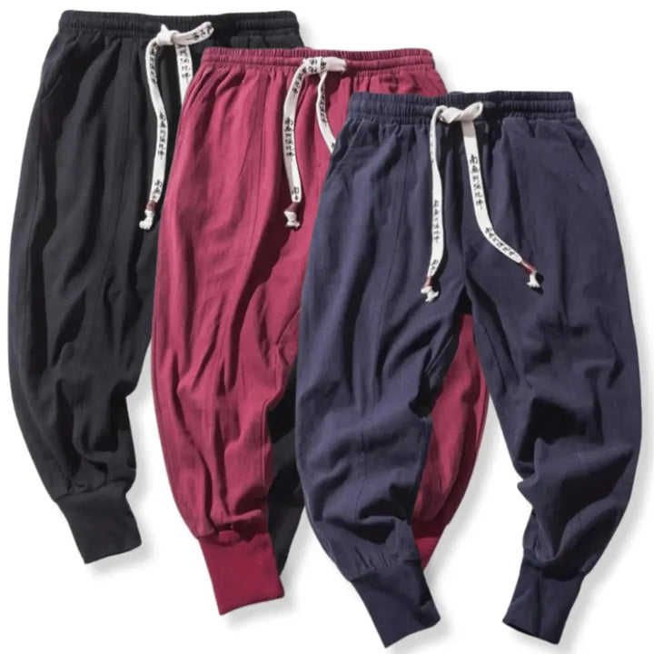 Kenji | Men’s Premium Cotton Blend Drop-Crotch Trousers