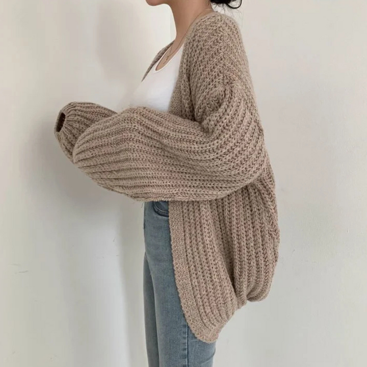 Women's Classic Lantern Sleeve Cardigan