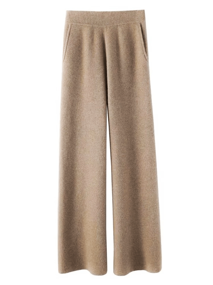 Women's Stylish Ribbed Knit Wide Leg Pants