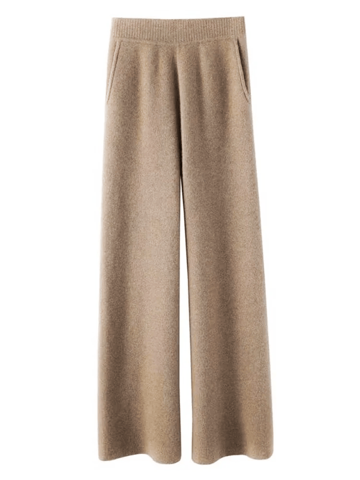 Women's Stylish Ribbed Knit Wide Leg Pants
