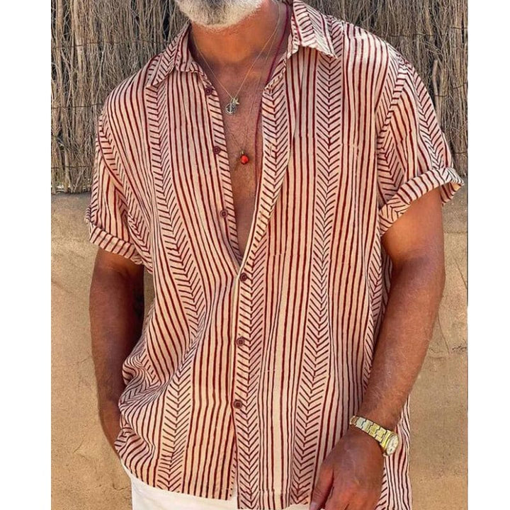 James | Men's Casual Short Sleeve Retro Shirt