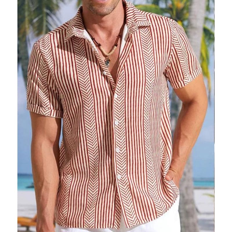 James | Men's Casual Short Sleeve Retro Shirt