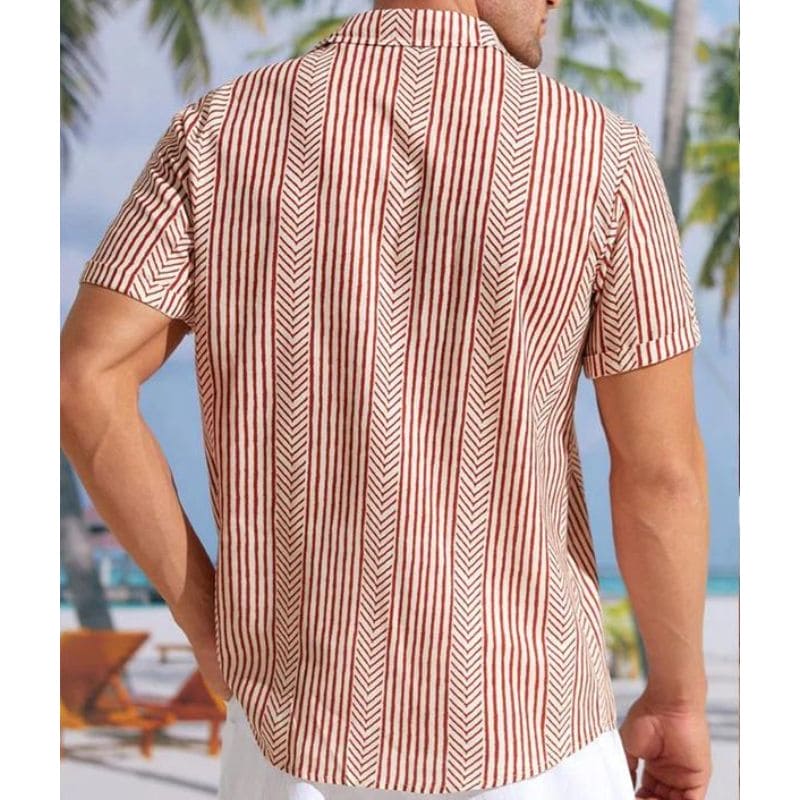 James | Men's Casual Short Sleeve Retro Shirt