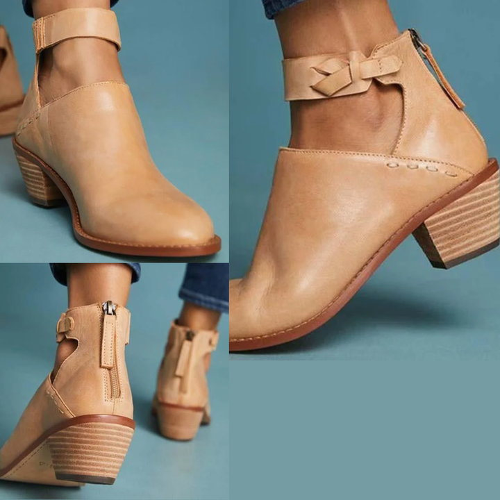Livia | Women's Comfortable Leather Heeled Sandal