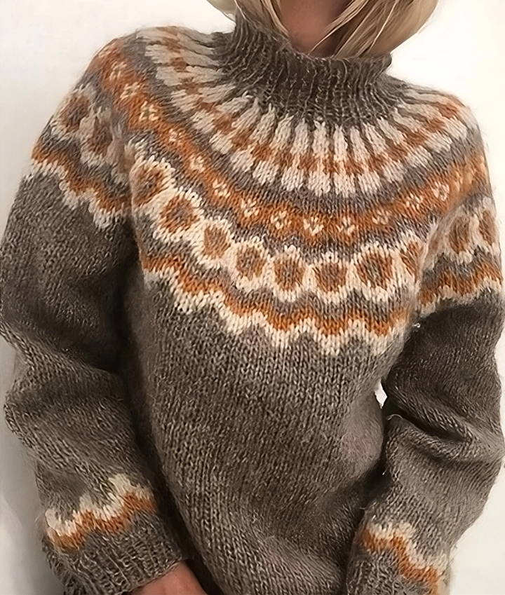Women's Cozy Turtleneck Sweater Made from Icelandic Wool