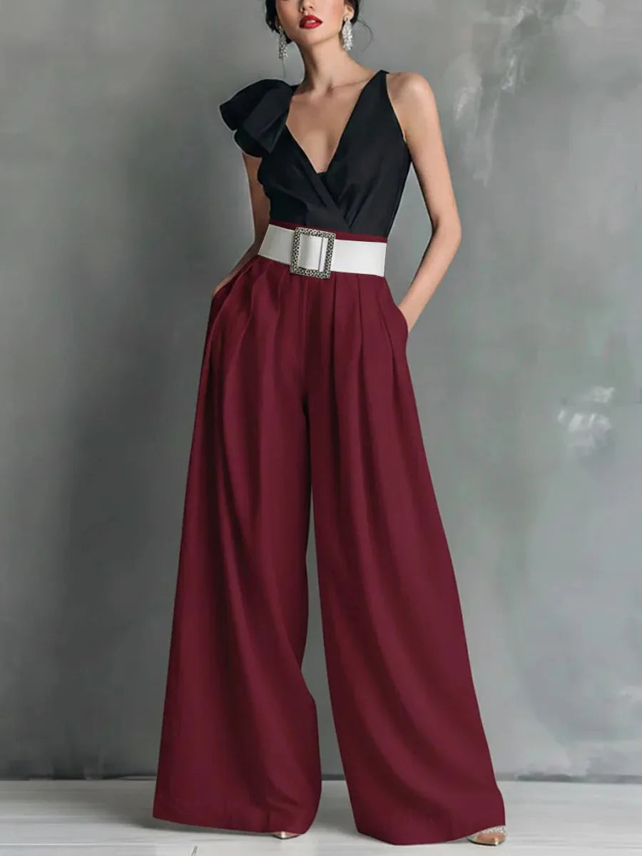 Lacey | Women's High Waist Wide Leg Trousers-Omni Prime Goods