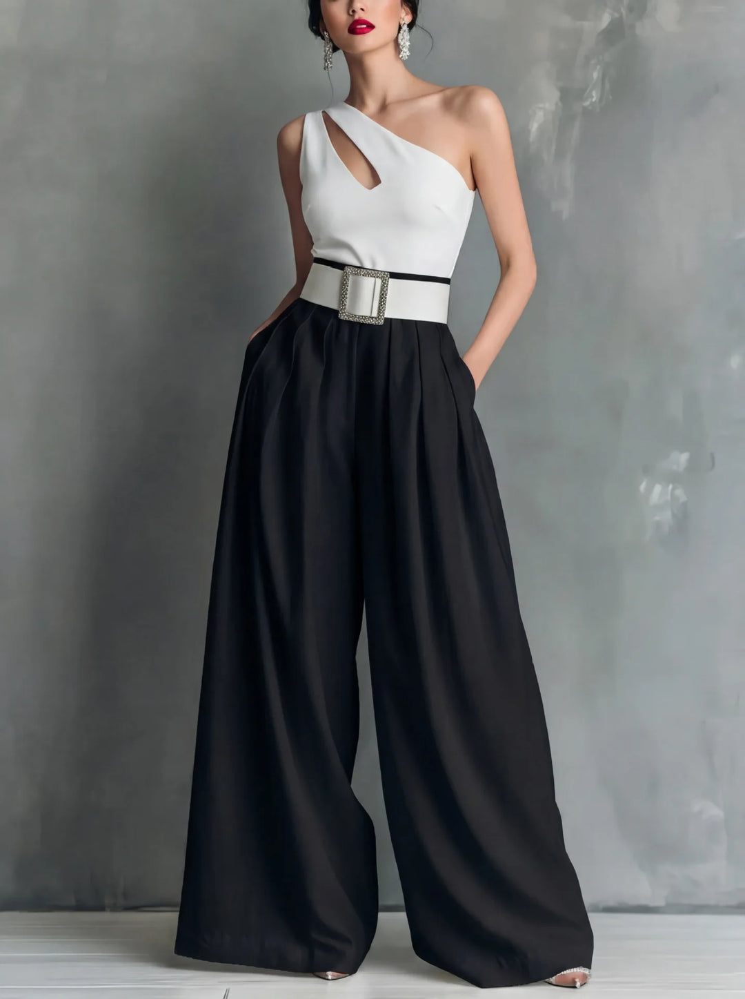 Lacey | Women's High Waist Wide Leg Trousers-Omni Prime Goods