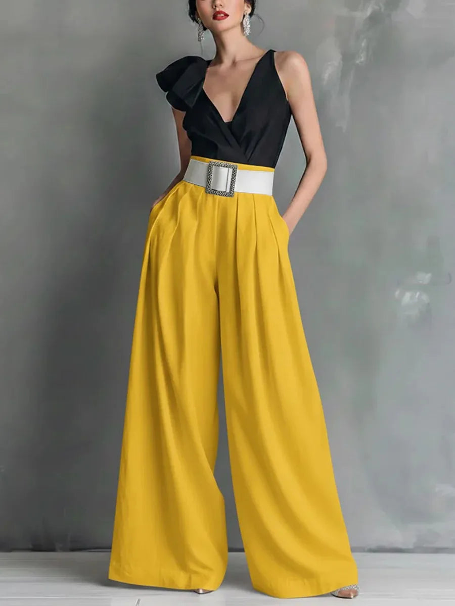 Lacey | Women's High Waist Wide Leg Trousers-Omni Prime Goods