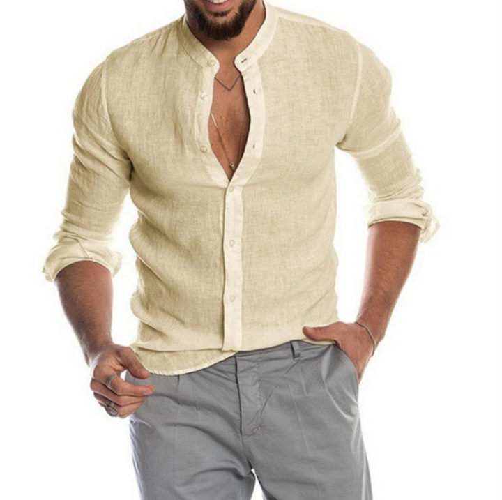 Lane | Men's Comfortable Linen Shirt for Effortless Style-Omni Prime Goods