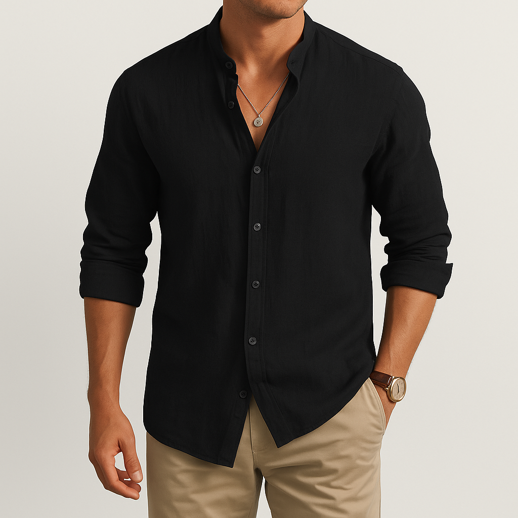Lario | Men's Casual Linen Shirt for Comfortable Summer Wear-Omni Prime Goods