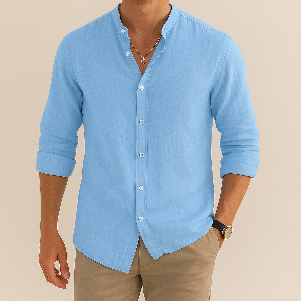Lario | Men's Casual Linen Shirt for Comfortable Summer Wear-Omni Prime Goods