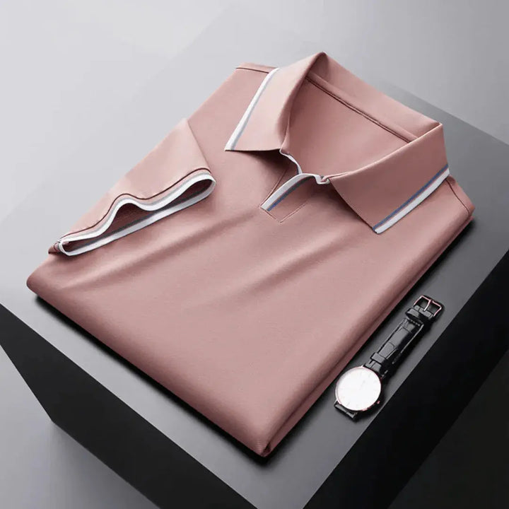 Levie | Men's Stylish Contrast-Trim Polo Shirt