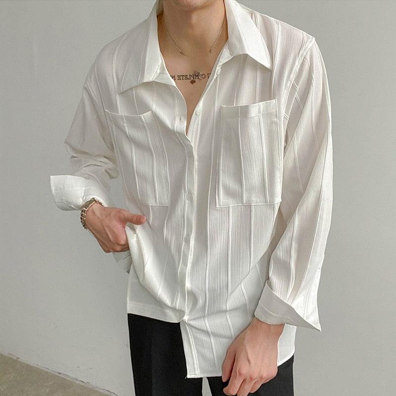 Liam | Men's Ribbed Shirt in Lisbon Style-Omni Prime Goods