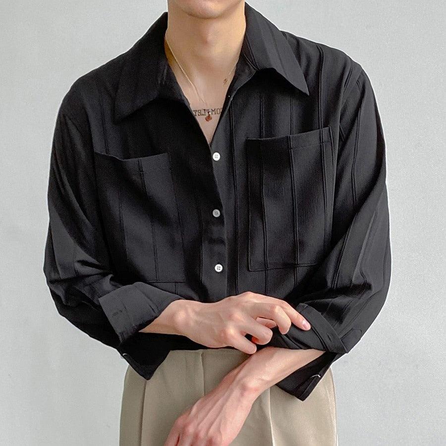 Liam | Men's Ribbed Shirt in Lisbon Style-Omni Prime Goods