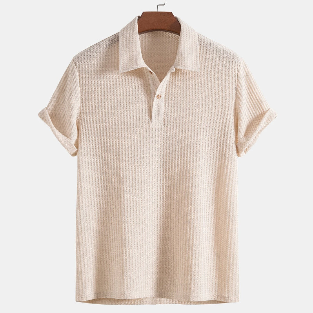 Liam | Men's Short-Sleeved Polo Shirt with Buttons-Omni Prime Goods