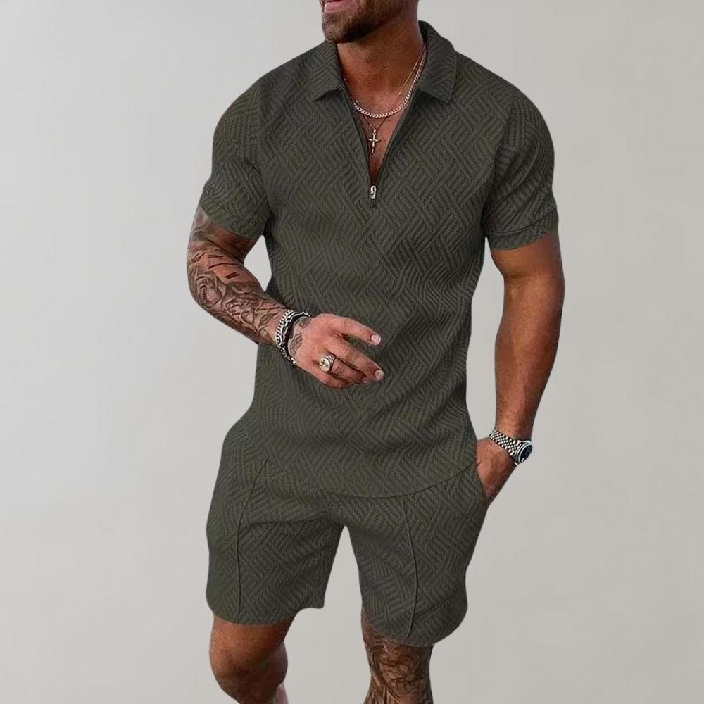 Liam | Men's Summer Polo and Shorts Set-Omni Prime Goods