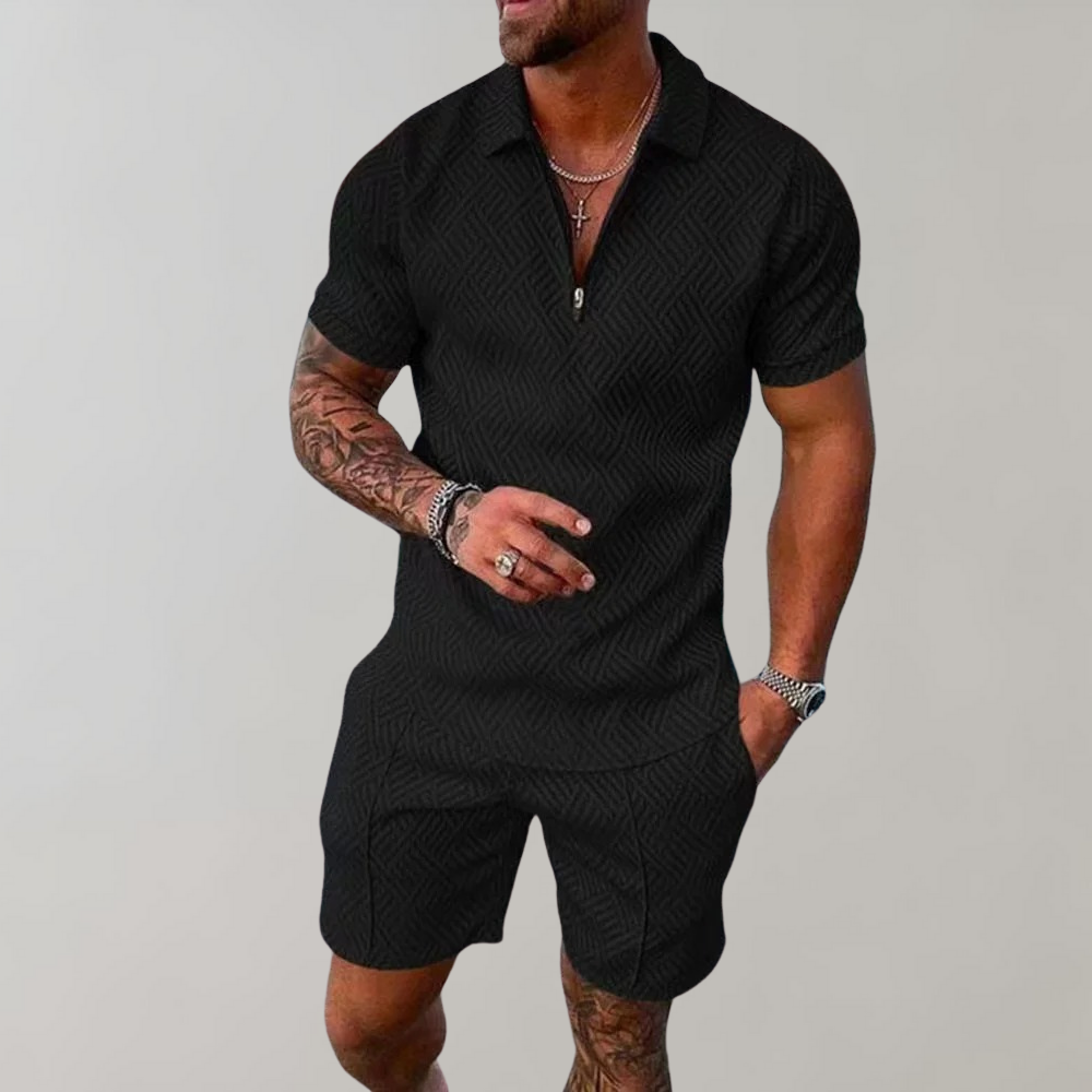 Liam | Men's Summer Polo and Shorts Set-Omni Prime Goods