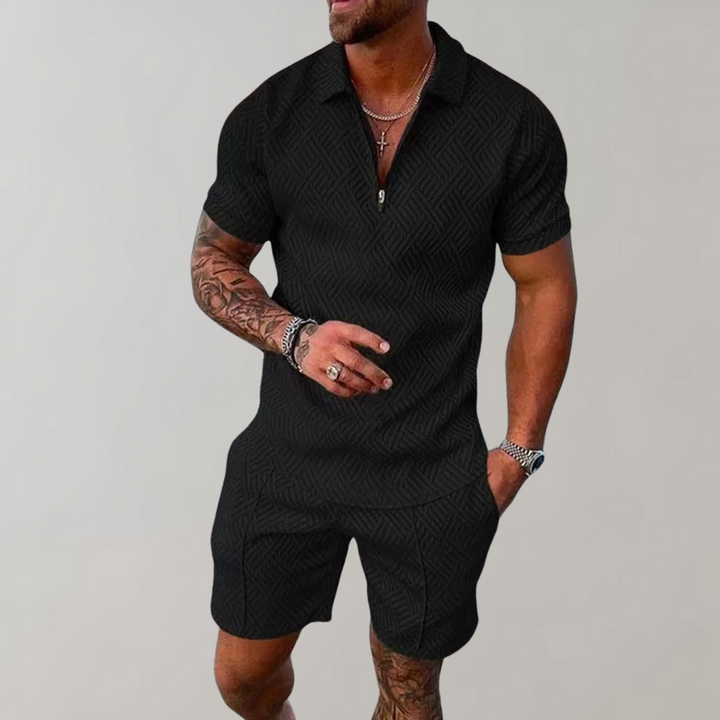 Liam | Men's Summer Polo and Shorts Set-Omni Prime Goods