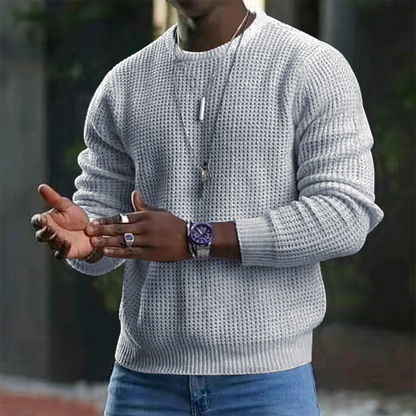 Lässiger Herrenpullover aus Baumwolle mit lockerer Passform und weichem Strick