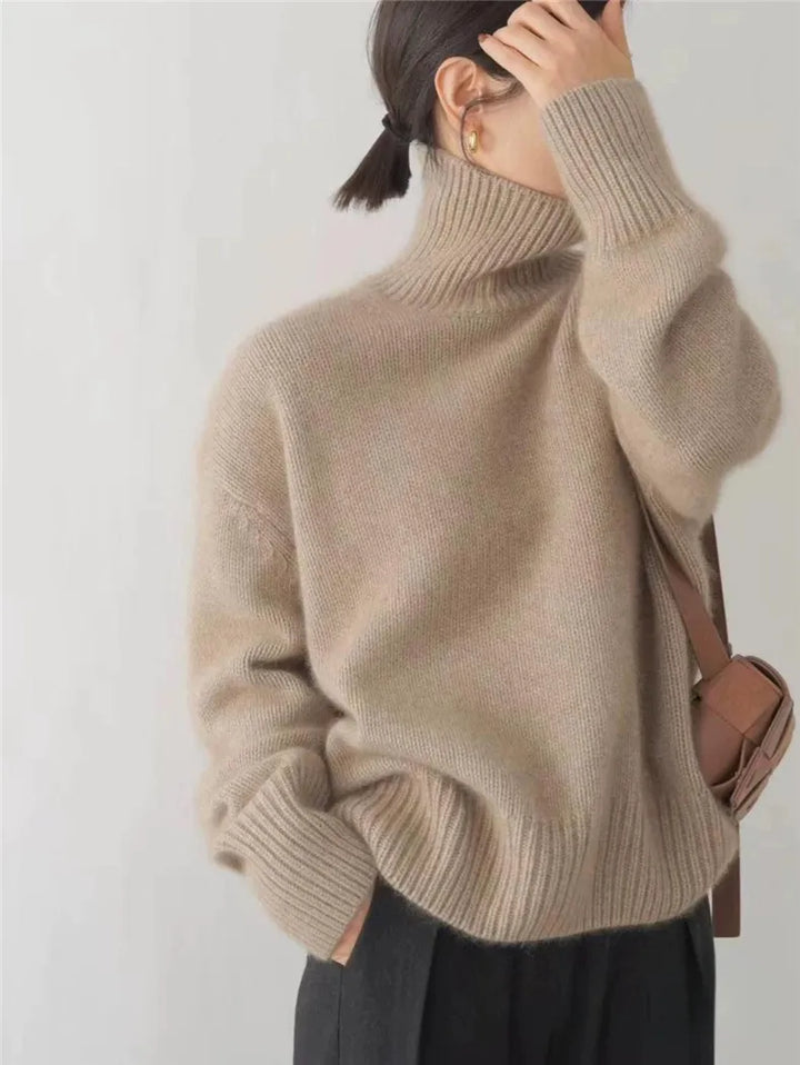 Women's Classic Turtleneck Sweater | Cozy Roll Neck Design
