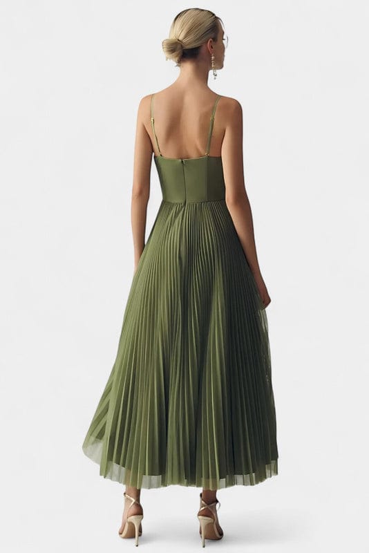 Liora | Women's Off-Shoulder Maxi Dress in Green