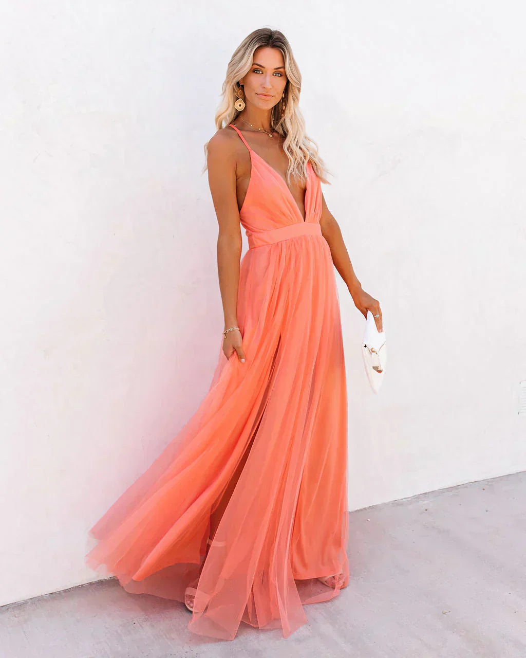 Lisa | Women's V-Neck A-Line Maxi Dress Alternative-Omni Prime Goods