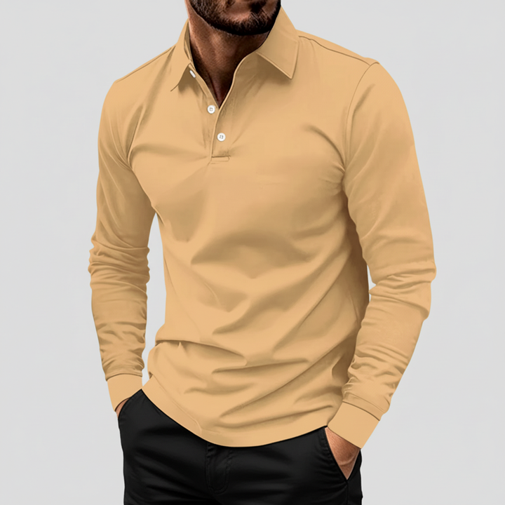 John | Men's Long Sleeve Polo Shirt