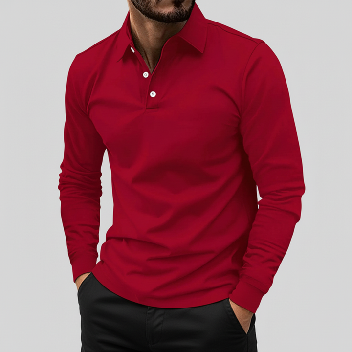 John | Men's Long Sleeve Polo Shirt