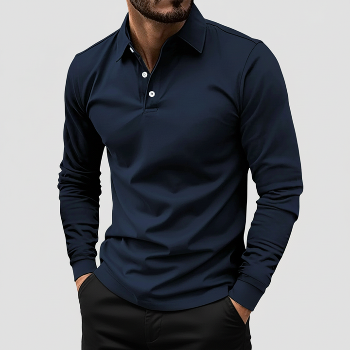 John | Men's Long Sleeve Polo Shirt