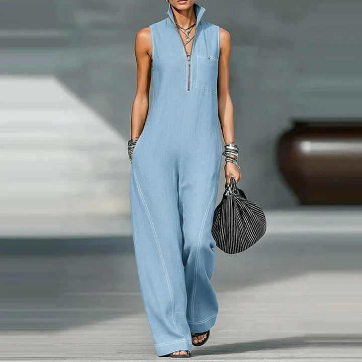 Lorane | Women's Sleeveless Wide Leg Jumpsuit-Omni Prime Goods