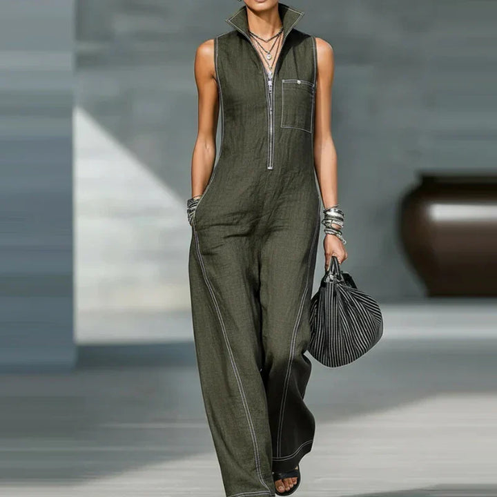 Lorane | Women's Sleeveless Wide Leg Jumpsuit-Omni Prime Goods