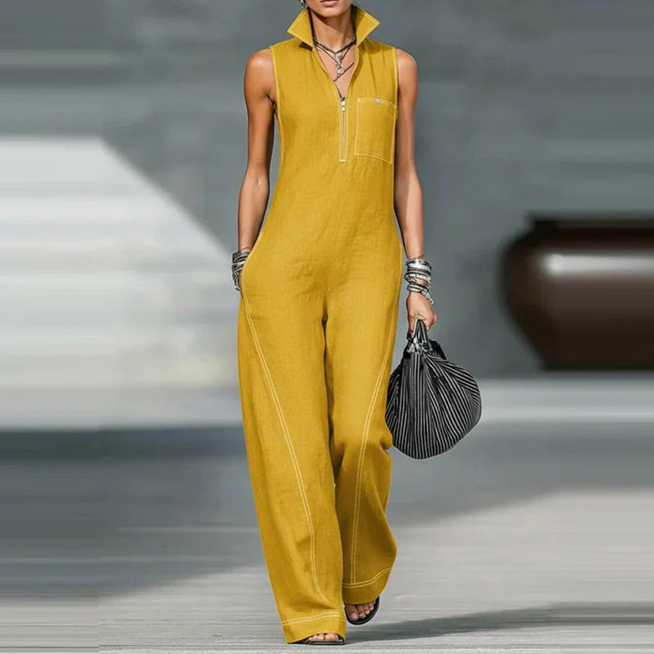 Lorane | Women's Sleeveless Wide Leg Jumpsuit-Omni Prime Goods