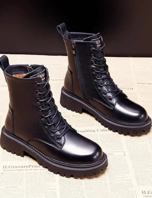 Lotte | Women's Stylish Leather Winter Boots-Omni Prime Goods