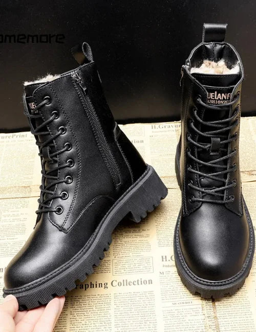 Lotte | Women's Stylish Leather Winter Boots-Omni Prime Goods