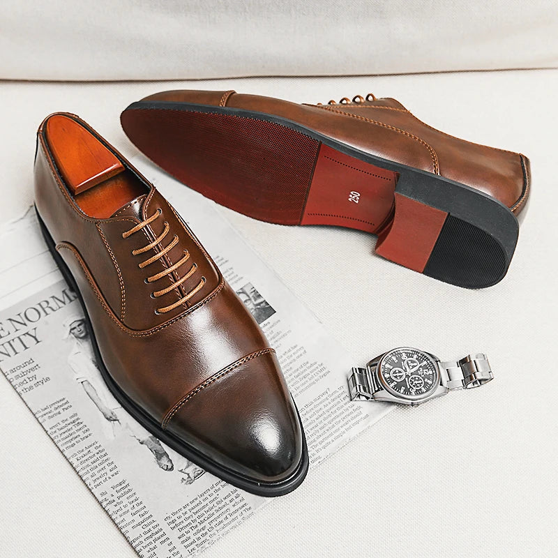 Luca | Men's Premium Italian Leather Oxford Dress Shoes
