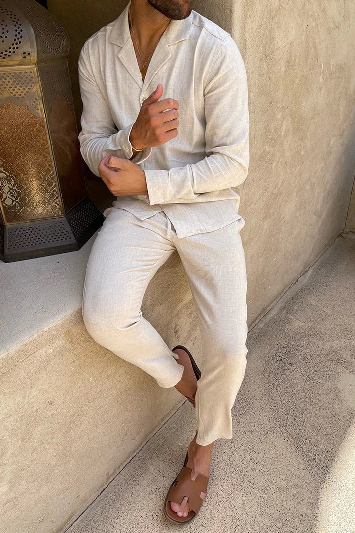 Lucian | Men's Lightweight Summer Linen Set for Warm Weather