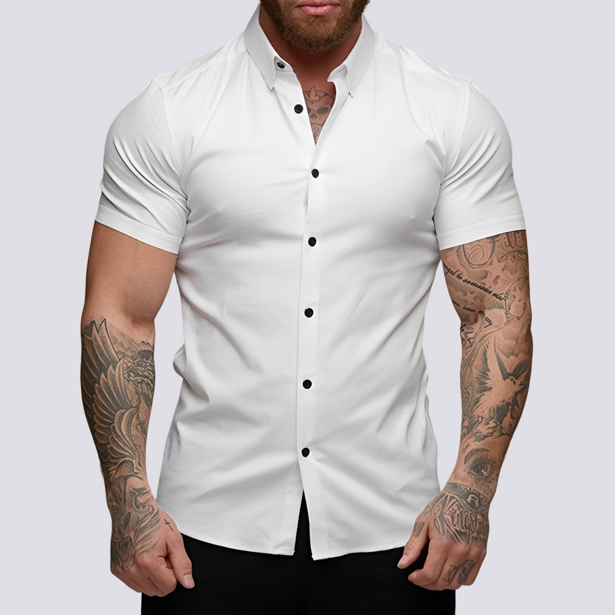 Lukas | Men's Stretch Collar Dress Shirt-Omni Prime Goods