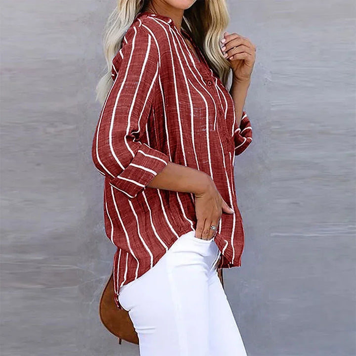 Lunelle | Women's Stripe Summer Shirt-Omni Prime Goods