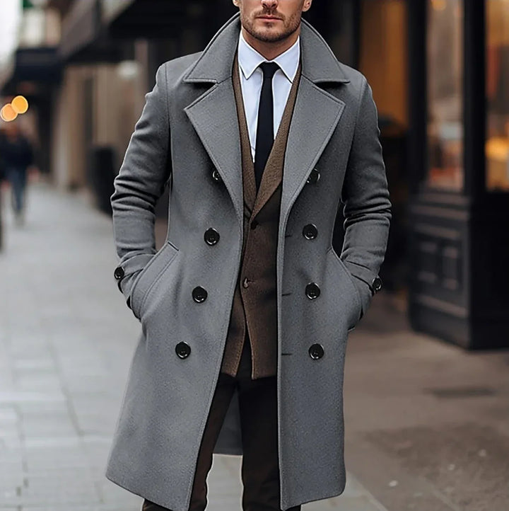 Men's Stylish Wool Coat for Chilly Weather