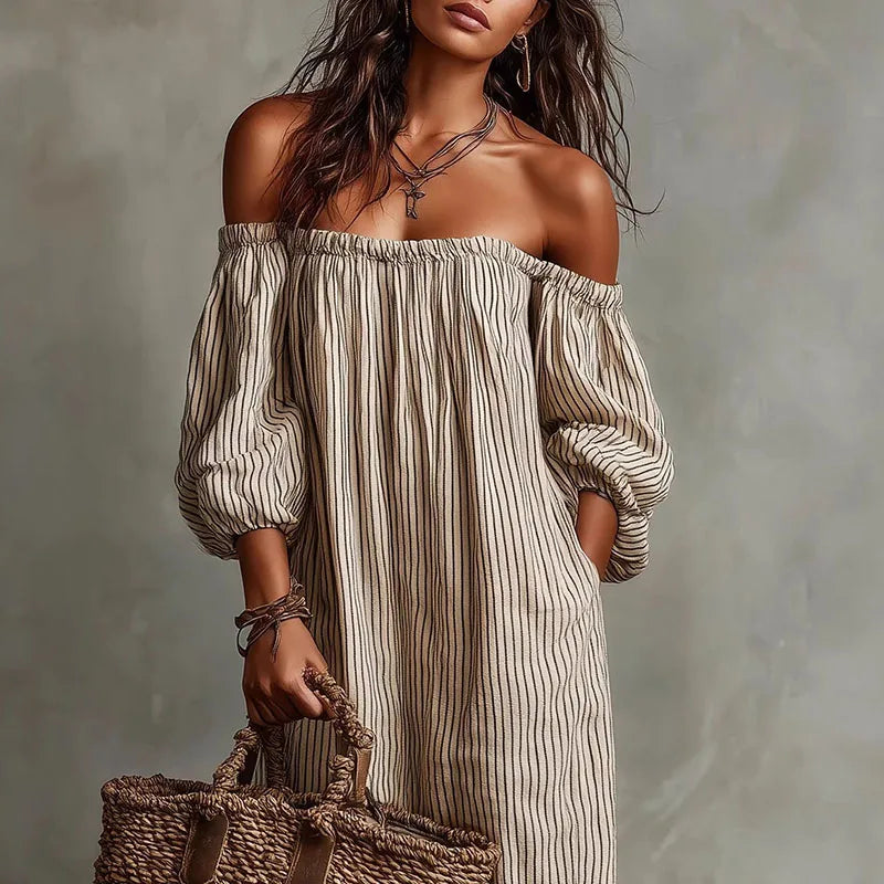 Madison | Women's Off Shoulder Dress-Omni Prime Goods