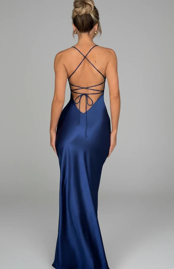 Madison | Women's Slit Spaghetti Strap Maxi Dress-Omni Prime Goods