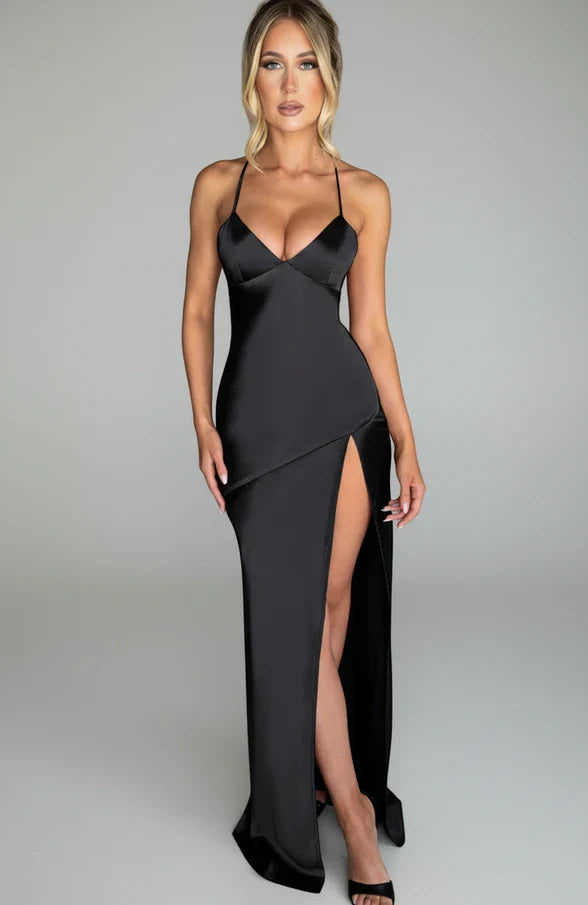 Madison | Women's Slit Spaghetti Strap Maxi Dress-Omni Prime Goods
