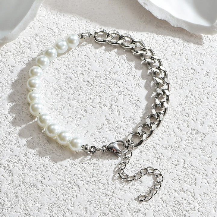 Cuban Style Pearl Bracelet for Elegant Accessory Fashion