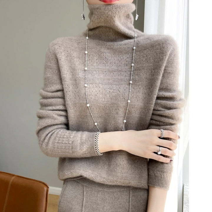Women's High Neck Pullover Sweater | Classic Winter Fashion