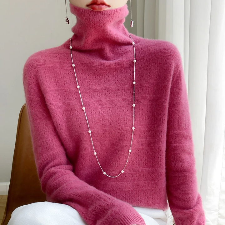 Women's High Neck Pullover Sweater | Classic Winter Fashion