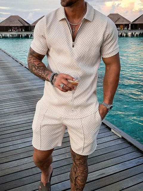 James | Men's Casual Set with Vibrant Print